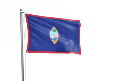 Guam bayrağı izole edilmiş beyaz arkaplan 3D illüstrasyon