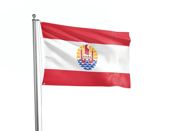 Bandera Polinesia Francesa Fondo Blanco Aislado Ilustración —  Fotos de Stock
