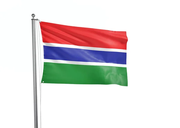 Bandera Gambia Aislado Fondo Blanco Ilustración —  Fotos de Stock