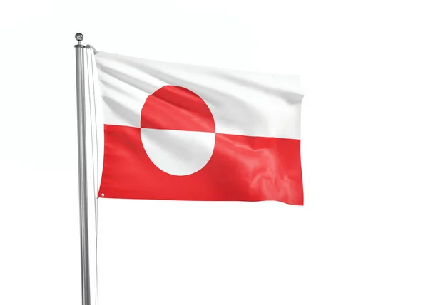 Σημαία Γροιλανδίας Απομονωμένη Λευκό Φόντο Εικονογράφηση — Φωτογραφία Αρχείου