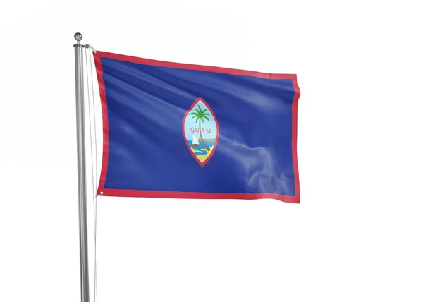 Guam Flagge Isoliert Weißen Hintergrund Illustration — Stockfoto