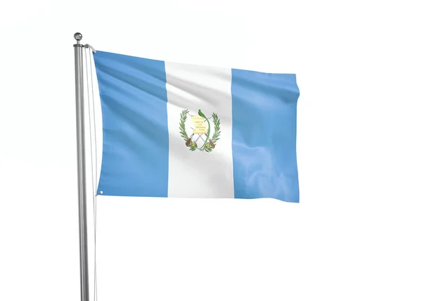 Guatemala Vlag Geïsoleerde Witte Achtergrond Illustratie — Stockfoto