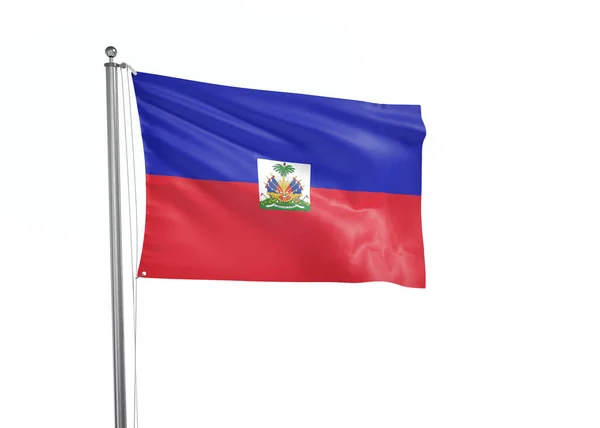 Haiti Flagga Isolerad Vit Bakgrund Illustration — Stockfoto