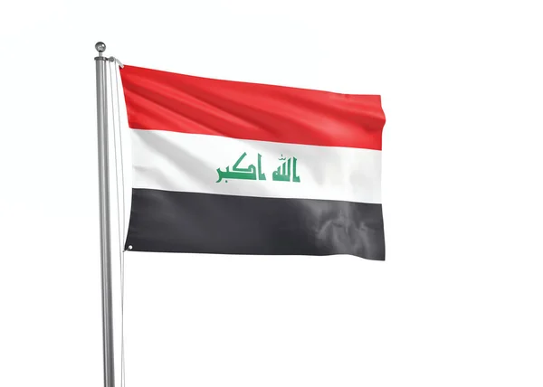 Irak Flagge Isoliert Weißer Hintergrund Illustration — Stockfoto