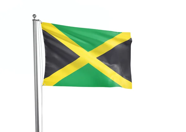 Bandera Jamaica Aislado Fondo Blanco Ilustración — Foto de Stock