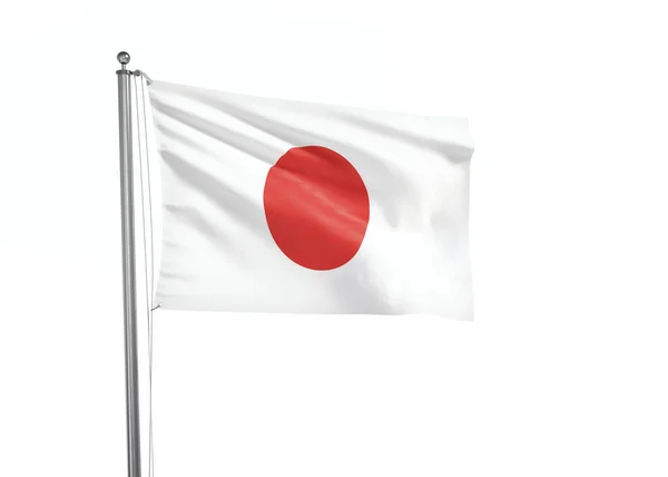 Japonia Flaga Odizolowany Biały Tło Ilustracja — Zdjęcie stockowe