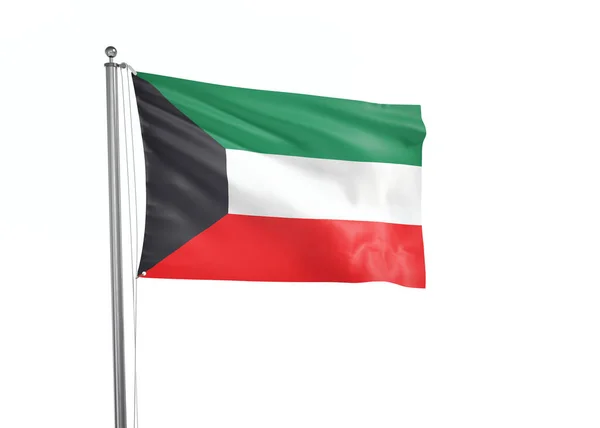 Bandera Kuwait Aislado Fondo Blanco Ilustración — Foto de Stock