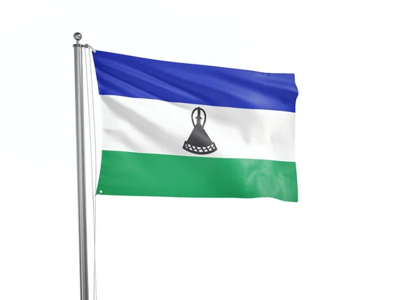 Lesotho Flag Isolated White Background Illustration — Stock Photo, Image