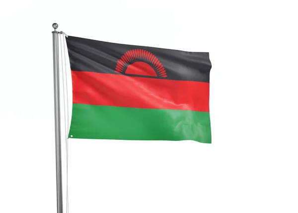 Malawi Vlajka Izolované Bílé Pozadí Ilustrace — Stock fotografie