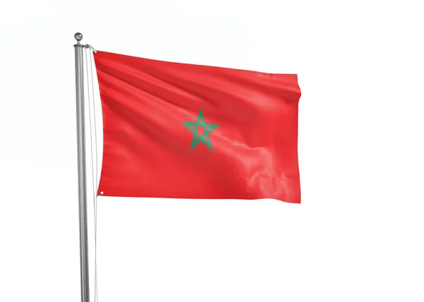 Marrocos Bandeira Isolado Fundo Branco Ilustração — Fotografia de Stock