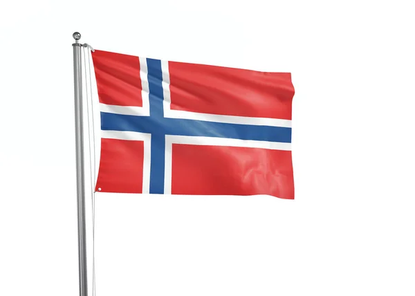 ノルウェーの国旗白い背景3Dイラスト — ストック写真