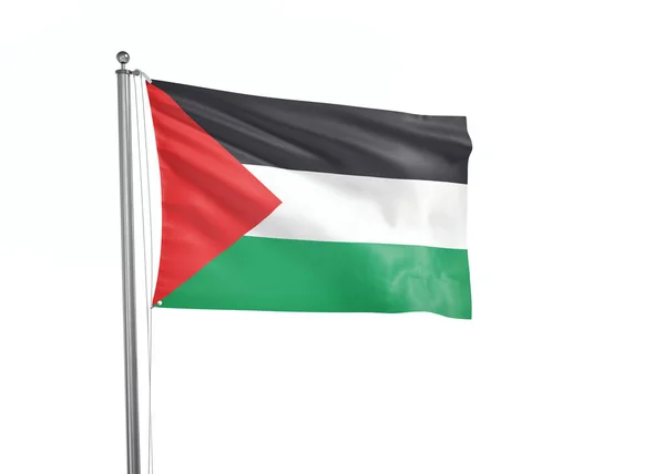 Palestina Flagga Isolerad Vit Bakgrund Illustration — Stockfoto