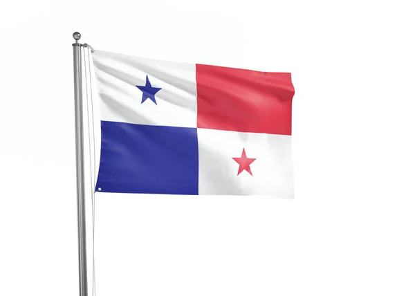 Panama Flag Isolated White Background Illustration — стокове фото