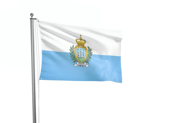 Σημαία Αγίου Μαρίνου Απομονωμένη Λευκό Φόντο Εικονογράφηση — Φωτογραφία Αρχείου
