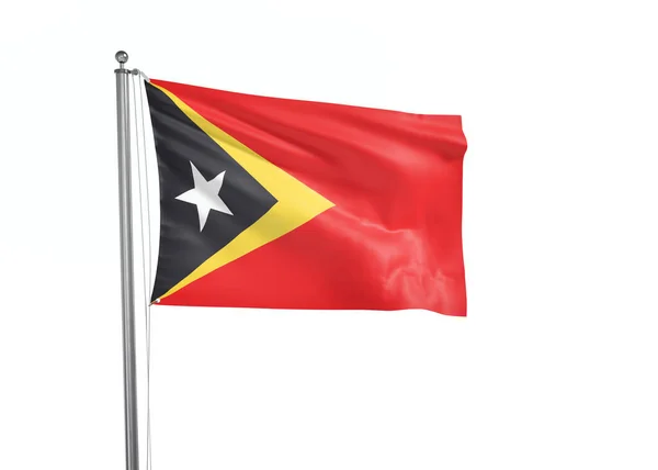 Timor Leste Bandeira Isolado Fundo Branco Ilustração — Fotografia de Stock