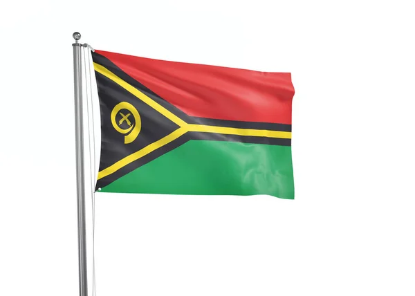 Vanuatu Flagga Isolerad Vit Bakgrund Illustration — Stockfoto