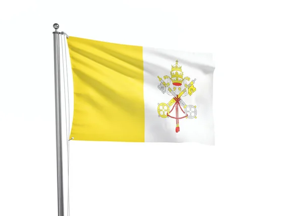 Flaga Watykanu Izolowane Białe Tło Ilustracja — Zdjęcie stockowe