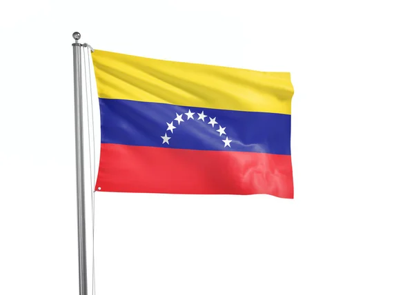 Venezuela Vlag Geïsoleerde Witte Achtergrond Illustratie — Stockfoto