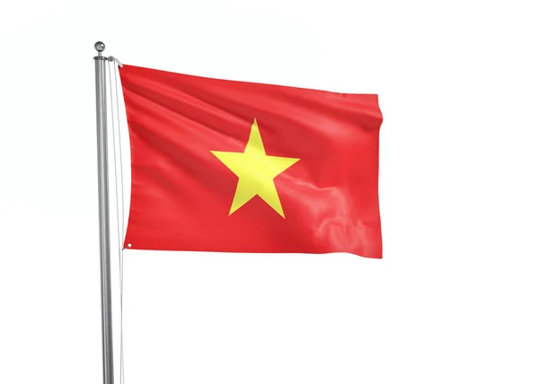 Bandera Vietnam Aislado Fondo Blanco Ilustración — Foto de Stock