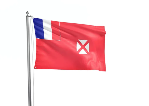 Wallis Futuna Bandeira Isolado Fundo Branco Ilustração — Fotografia de Stock