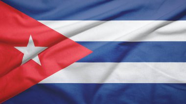 Kubbe kumaş dokusunda bayrak sallıyor