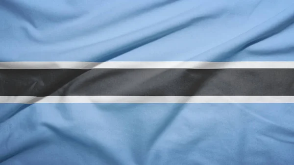 Botswana Schwenkt Flagge Auf Dem Stoff — Stockfoto