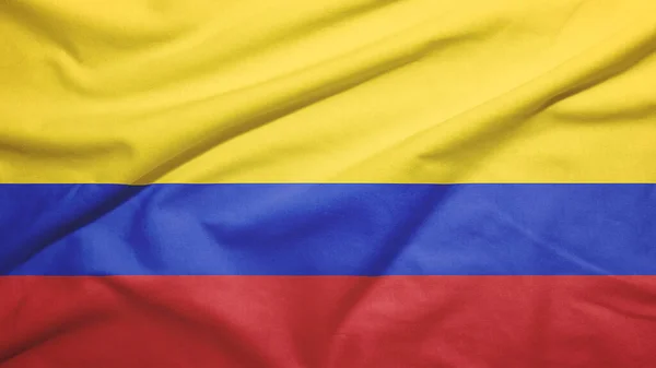 Kolumbia Lengő Zászló Szövet Szerkezetét — Stock Fotó