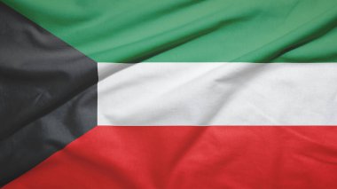 Kuveyt kumaş dokusunda bayrak sallıyor