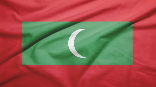 Maldív Szigetek Lengő Zászló Szövet Szerkezetét — Stock Fotó