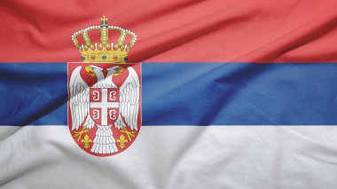 Sırbistan kumaş dokusunda bayrak sallıyor