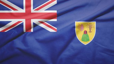 Türkler ve Caicos Adaları kumaş dokusunda bayrak sallıyor