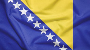 Kumaş dokusunda Bosna-Hersek bayrağı