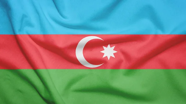 Azerbeidzjaanse Vlag Weefseltextuur — Stockfoto