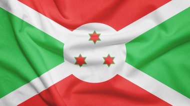 Kumaş dokusunda Burundi bayrağı