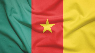 Kumaş dokusunda kamerun bayrağı