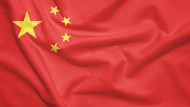 Kumaş dokusunda Çin bayrağı