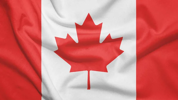 Bandera Canadá Textura Tela — Foto de Stock