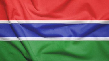 Kumaş dokusunda Gambiya bayrağı