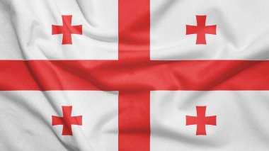 Kumaş dokusunda Georgia bayrağı