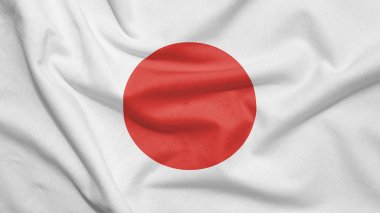 Kumaş dokusunda Japonya bayrağı