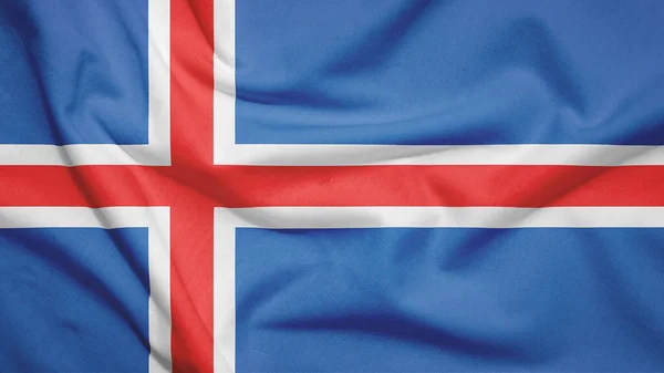 Ісландія Прапор Тканині — стокове фото