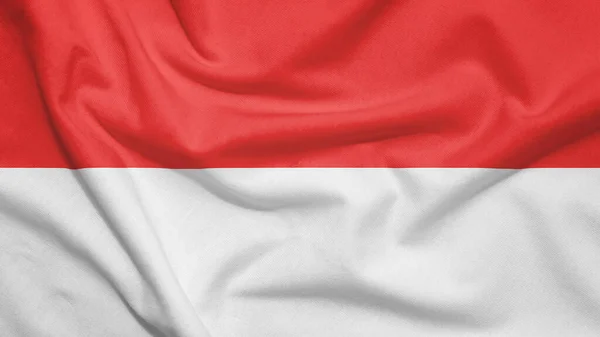 Bandeira Indonésia Textura Tecido — Fotografia de Stock