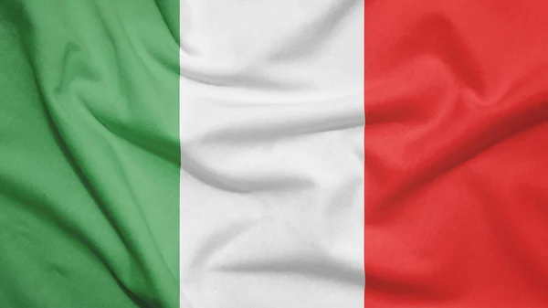 Italia Bandiera Sulla Texture Del Tessuto — Foto Stock