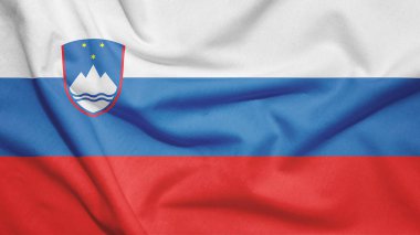 Kumaş dokusunda Slovenya bayrağı