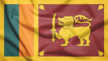 Kumaş dokusunda Sri Lanka bayrağı