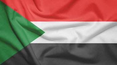 Kumaş dokusunda Sudan bayrağı