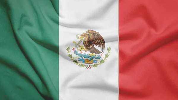 Mexikó Zászló Anyagszerkezeten — Stock Fotó