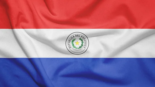 Paraguay Flag Fabric Texture — Stock Photo, Image