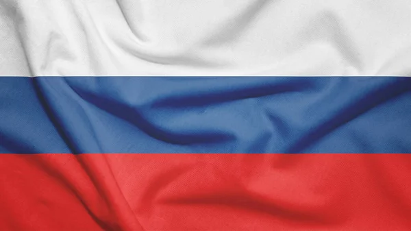 Bandera Rusia Textura Tela — Foto de Stock