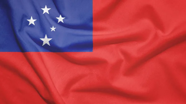 Bandeira Samoa Textura Tecido — Fotografia de Stock